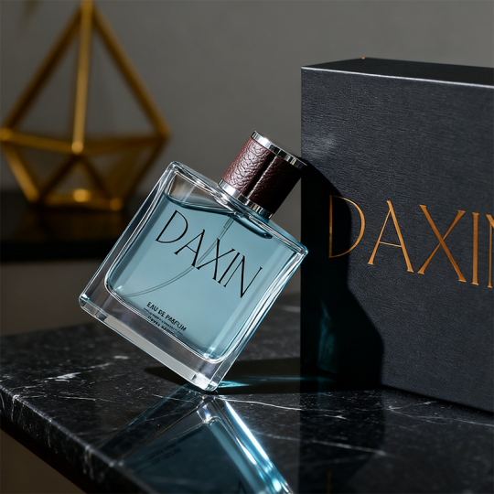 Flaconi di profumo quadrati trasparenti di lusso da 100 ml in vetro con tappo spruzzatore a pompa