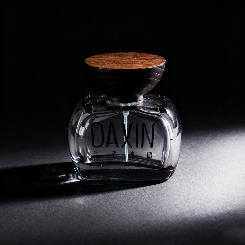 Frascos de perfume unisex únicos de 30 ml con forma de oblata transparente, 50 ml y 100 ml.