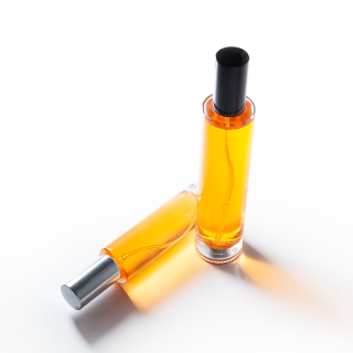 Botol Kaca Parfum Bulat Silinder Desain Kustom 30ml, 50ml, 100ml dengan Tutup Emas Perak