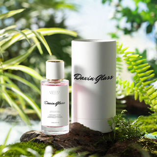 25ml 30ml 50ml 100ml Thickened Glass Sprayer Perfume Bottle with Black White Lid and Box