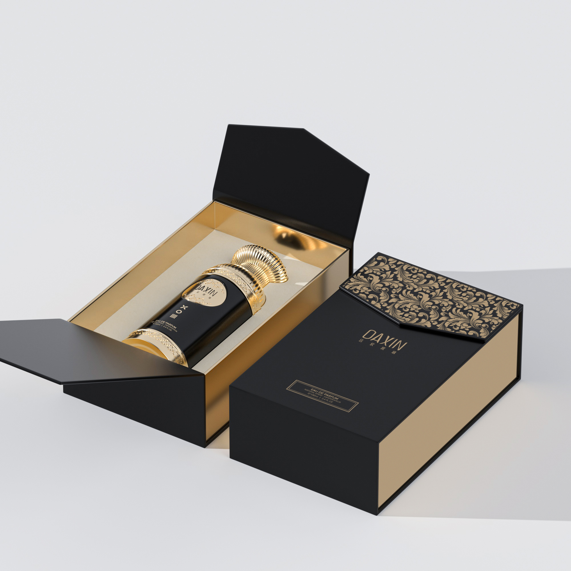 Flip Box Perfume Glass Bottle