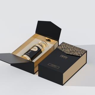 Penjual Botol Kaca Silinder Botol Parfum Cologne Crimp Hitam 30ml 100ml 50ml dengan Kotak Flip