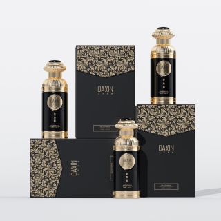 Penjual Botol Kaca Silinder Botol Parfum Cologne Crimp Hitam 30ml 100ml 50ml dengan Kotak Flip