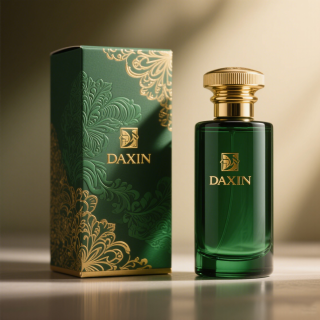 Botol Parfum Silinder Berkilau Botol Kaca Klasik 30ml 50ml 100ml dengan Tutup Emas