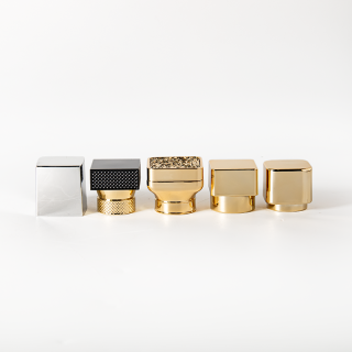 Grosir Kustom Mewah Persegi Kreatif Mewah 15mm Tutup Parfum Emas