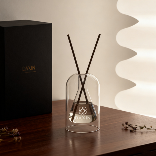 Diffusore di aromaterapia in vetro vuoto, flacone in vetro borosilicato, decorazione per la casa classica, moderna e squisita