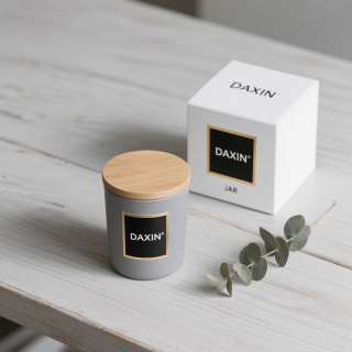 Wadah Lilin Mewah Terbaru Unik, Stoples Lilin Kaca Buram Matte Kosong dengan Tutup