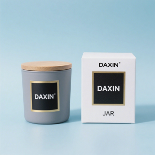 Wadah Lilin Mewah Terbaru Unik, Stoples Lilin Kaca Buram Matte Kosong dengan Tutup