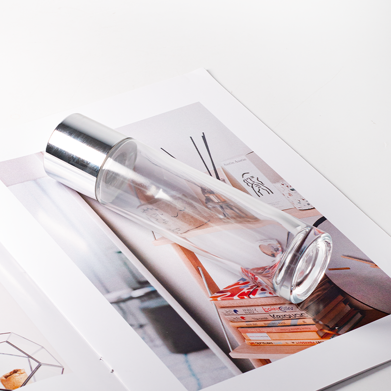 Glass Cosmetic Bottle With Screw Cap