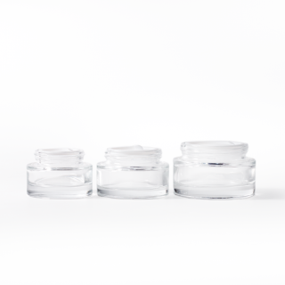 Botol Krim Transparan 20ml, 30ml, 40ml, Wadah Krim Mata dan Wajah, Tutup Perak Buram