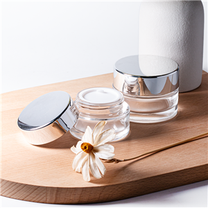 Botol Krim Transparan 20ml, 30ml, 40ml, Wadah Krim Mata dan Wajah, Tutup Perak Buram