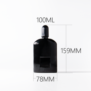Fragrance Luxury 50ml Flat Spray Glass Perfume Bottle 100ml Crimp Perfume Atomizer with Lid