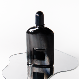 Fragrance Luxury 50ml Flat Spray Glass Perfume Bottle 100ml Crimp Perfume Atomizer with Lid