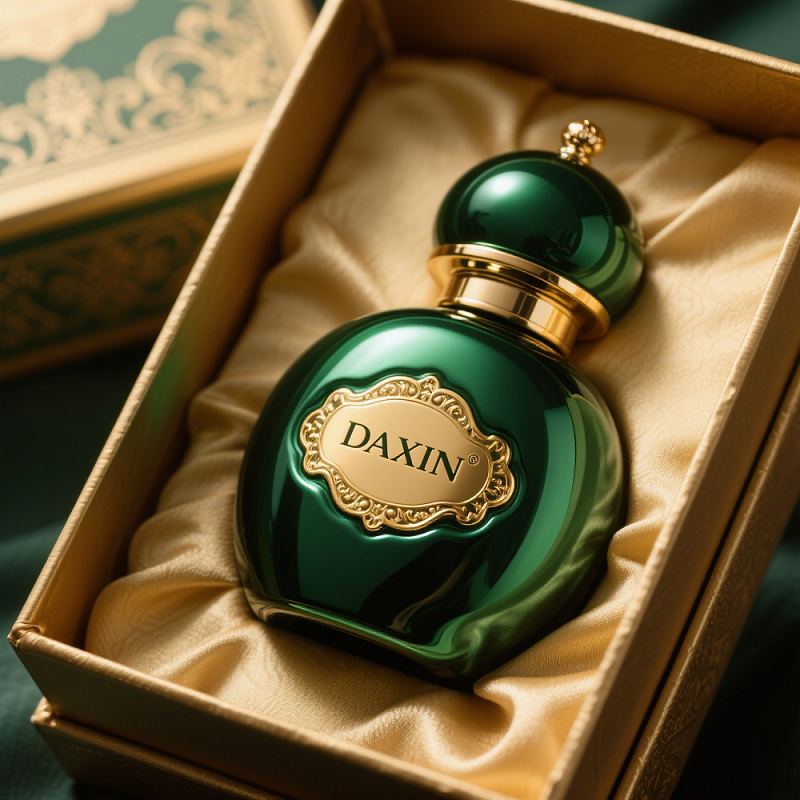 Elegant Round Shape Perfume Bottle With Gold Cap