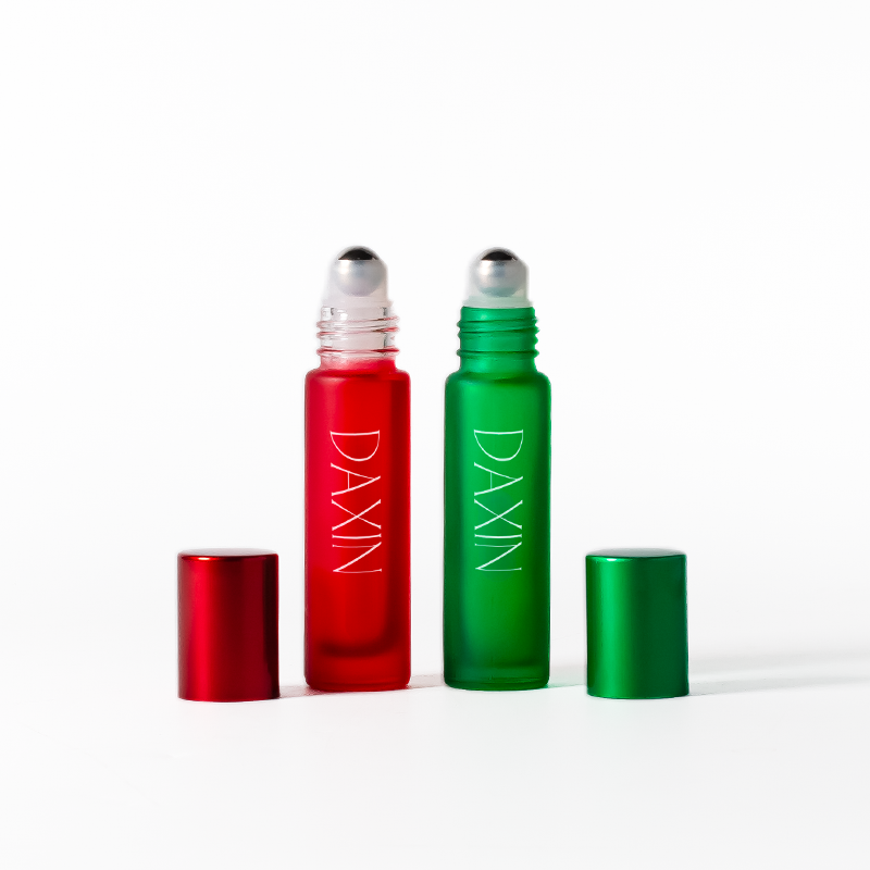 Flacone roll-on per oli essenziali da 10 ml, flacone di profumo colorato personalizzato con scatola di imballaggio