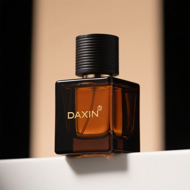 Custom Amber Private Label Square Glass Bottle