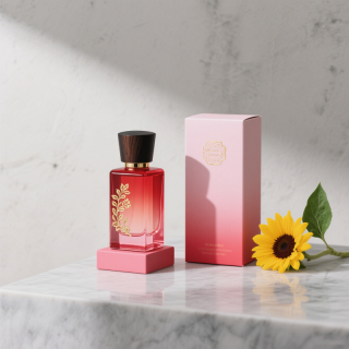 Flacone di profumo quadrato con tappo in legno vuoto da 30 ml, 50 ml, 100 ml, con confezione regalo