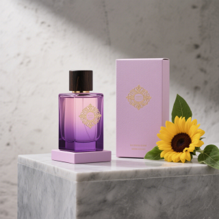 Flacone di profumo quadrato con tappo in legno vuoto da 30 ml, 50 ml, 100 ml, con confezione regalo