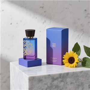 Flacone di profumo quadrato con tappo in legno vuoto da 30 ml, 50 ml, 100 ml, con confezione regalo