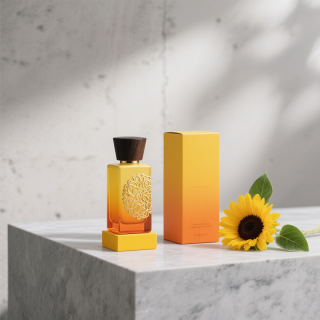 Flacone di profumo quadrato con tappo in legno vuoto da 30 ml, 50 ml, 100 ml, con confezione regalo