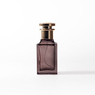 Luxury Square Crimp 50ml Green Purple Brown Perfume Bottle with Drawer Box and Handbag