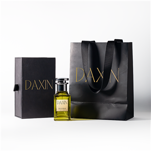 Luxury Square Crimp 50ml Green Purple Brown Perfume Bottle with Drawer Box and Handbag