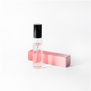 Пустой цилиндрический флакон-спрей объемом 20 мл, высокий, прозрачный, для путешествий, с коробкой-контейнером.