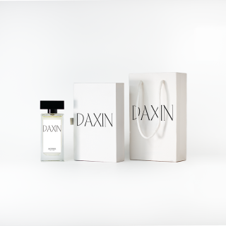 Individuell gestaltete, rechteckige Parfümflakons (60 ml, 80 ml, 100 ml) mit Boxverpackung und Handtasche