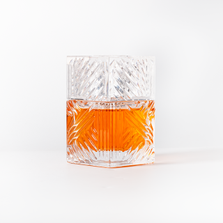 زجاجة عطر مربعة شفافة فاخرة بتصميم عصري مخطط سعة 100 مل