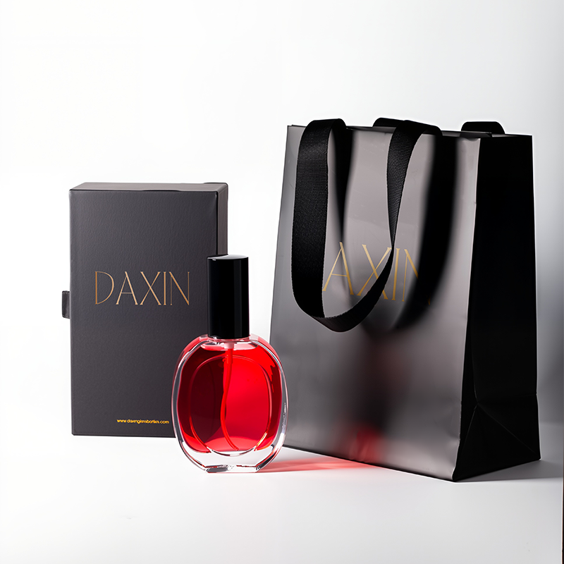 Botol Parfum Bulat Pipih Berkualitas Tinggi 30ml, Alas Kaca Tebal dengan Tutup Hitam, Dijual Langsung dari Pabrik