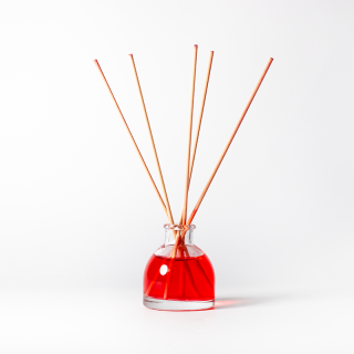 둥근 바닥의 50ml 반원형 아로마테라피 디스펜서 병 (코르크 마개 및 스틱 포함)