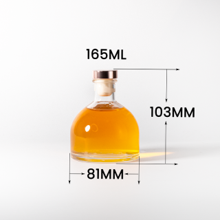 Flacon diffuseur de parfum vide en verre transparent de 165 ml avec bouchon en liège pour savon liquide