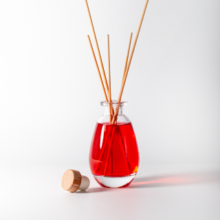 Flacon diffuseur de parfum ovale transparent en verre de luxe pour aromathérapie, 160 ml, en forme de goutte d'eau.