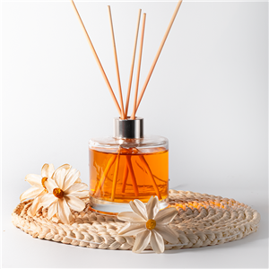 Diffuseur à bâtonnets ronds en verre, flacon vide de 220 ml pour aromathérapie.