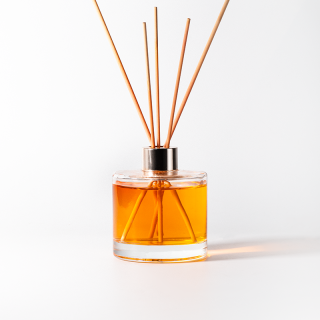 Diffuseur à bâtonnets ronds en verre, flacon vide de 220 ml pour aromathérapie.