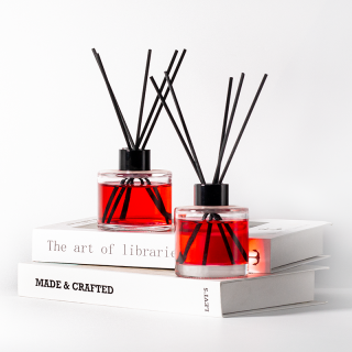 Cawan Lilin Aromaterapi Kaca 120ml Bekas Lilin Wangian Rumah 130ml dengan Penutup Skru Hitam