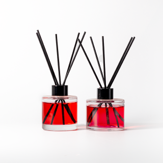 Cawan Lilin Aromaterapi Kaca 120ml Bekas Lilin Wangian Rumah 130ml dengan Penutup Skru Hitam