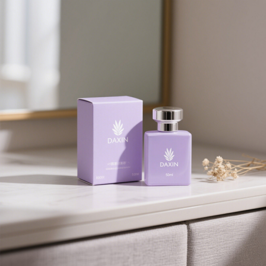 Botol Parfum Isi Ulang 30ml 1oz, Botol Semprot Parfum Kaca Padat Berwarna Ungu Kustom