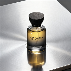 New Product Round 50ml Gradient Black Perfume Bottle 100ml with Box Packaging and Wood Lid