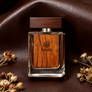 Customize Mold 50ml 100ml Unisex Rectangular Shape Perfume Bottle with Fine Mist Sprayer and Wood Cap