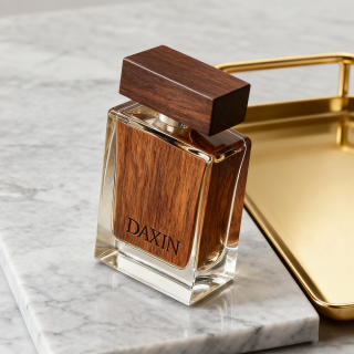 Customize Mold 50ml 100ml Unisex Rectangular Shape Perfume Bottle with Fine Mist Sprayer and Wood Cap