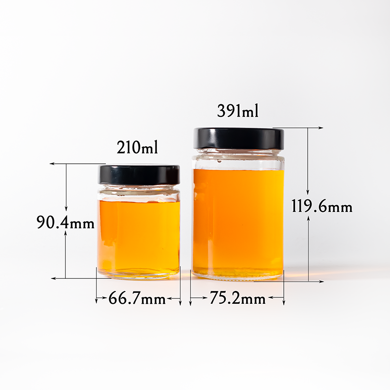 Round glass storage jar