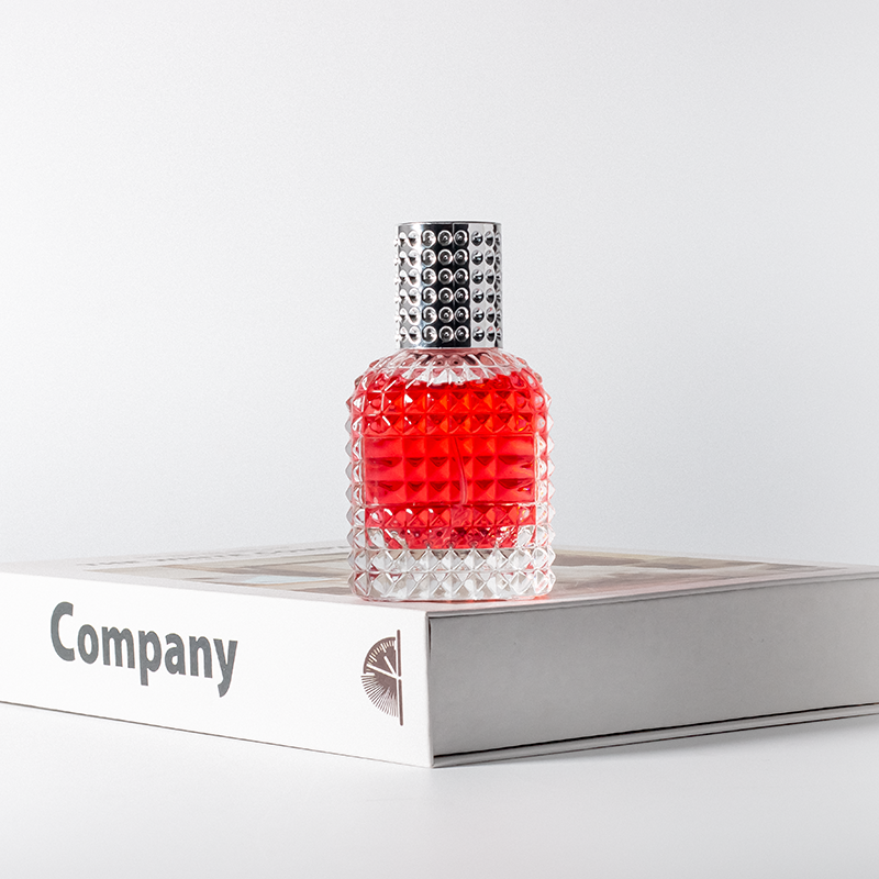 Colored glass spray bottle