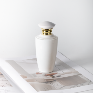 Flacone spray per profumo in cristallo di lusso Dubai da 100 ml, di alta qualità, bianco e nero, con atomizzatore