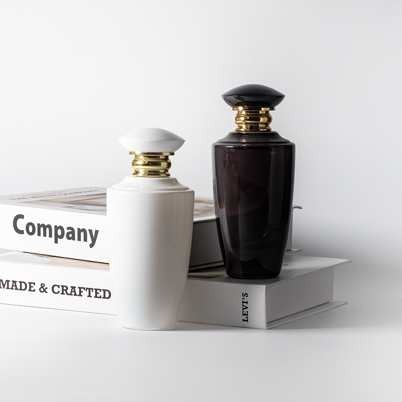 Botol Semprot Parfum Kaca Kristal Mewah Dubai 100ml Warna Putih dan Hitam Berkualitas Tinggi dengan Atomizer