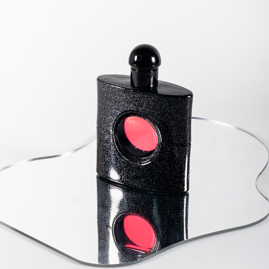 Flaconi di vetro per profumo quadrati neri da 30 ml, 50 ml e 100 ml con spruzzatore a pompa per atomizzatore spray