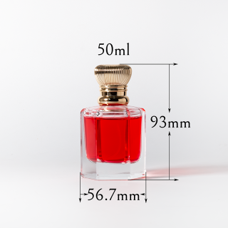 زجاجات عطر فارغة سعة 50 مل و100 مل مزودة بغطاء من الزاماك، ذات عنق قابل للثني بقطر 15 مم