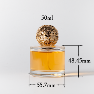 Customizable Luxury Cylinder Glass Perfume Spray Bottle 30ml 50ml Spray Cap Pump Sprayer