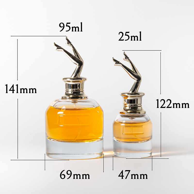 Stylish Silver-Topped Perfume Bottles