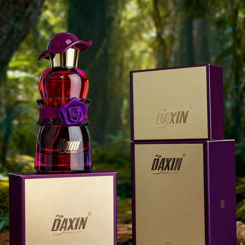 Screen printed glass perfume bottle